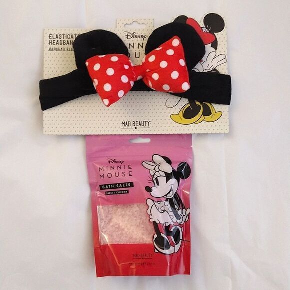 Disney Minnie Mouse Bath Salts And Minnie Headband Spa Bundle NWT - Picture 2 of 14